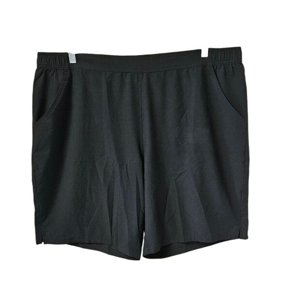 D&CO BEACH Shorts Plus Size Black High Rise Silky Dress Shorts Size 22W - Picture 7 of 13